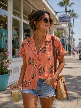 Classic element’s Hawaiian button up.